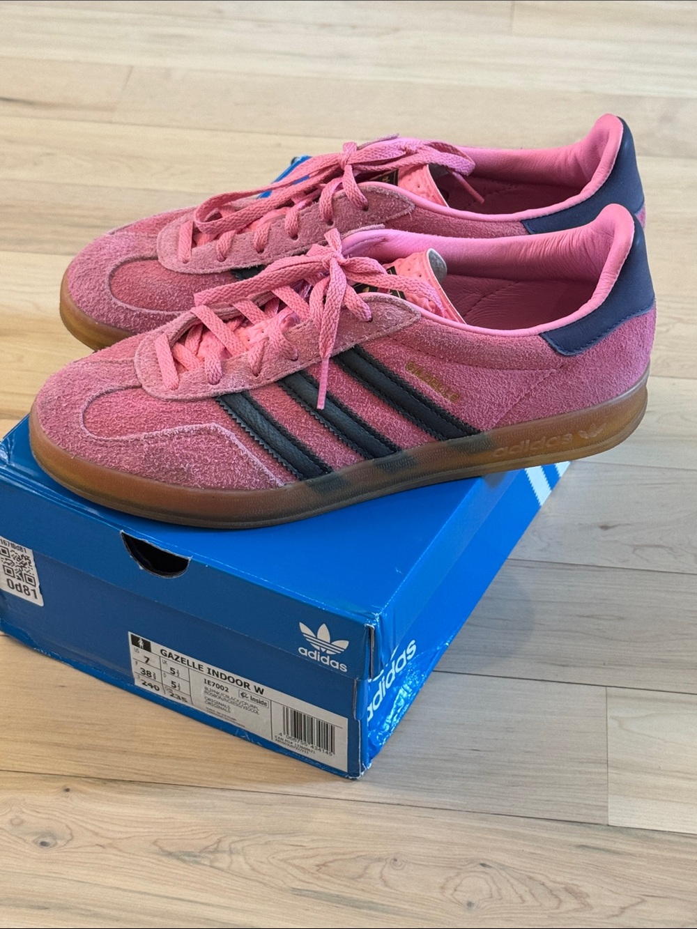 adidas Gazelle Indoor Shoes Sneakers Bliss Pink IE7002-Athletic Athleisure-7